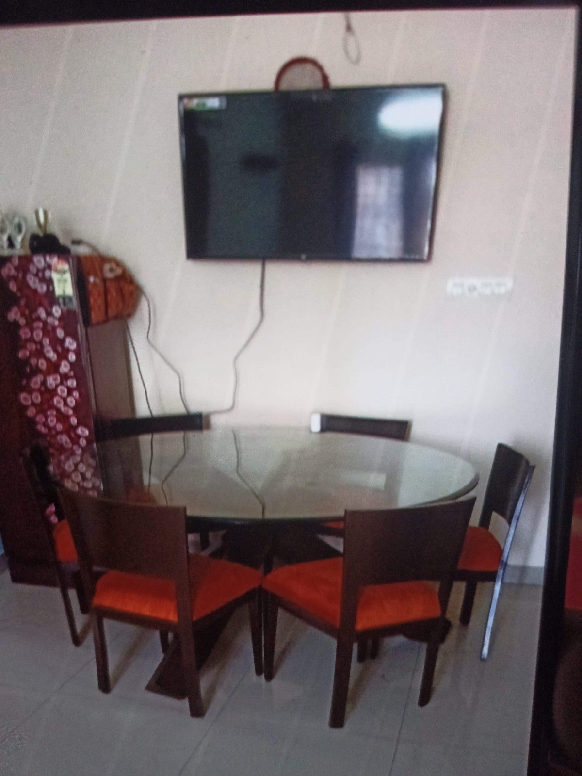Premium 6-Seater Dining Table with Cushioned Chairs & 9mm Toughened Glass! - Image 1
