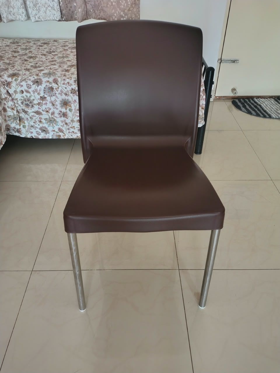 Plastic Cafeteria Chair (BROWN, Pre-assembled) - Image 3