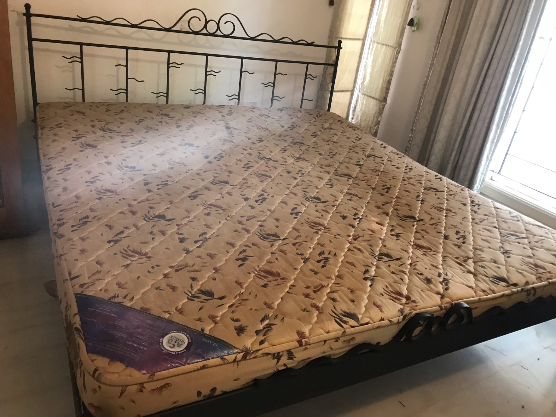 Wrought Iron Bed with Mattress - Image 2