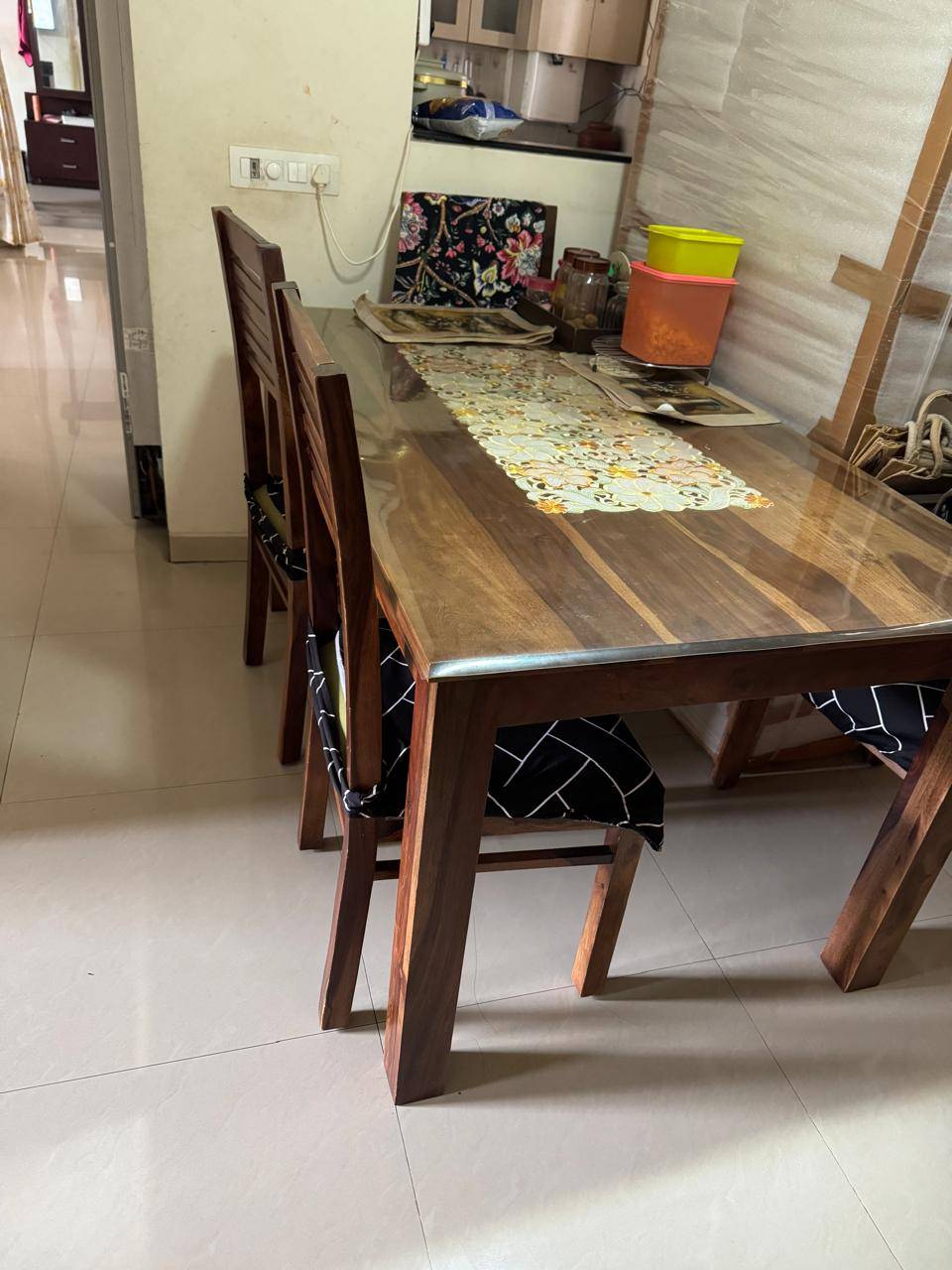 Urban Ladder 6-Seater Solid Sheesham Wood Dining Table  - Image 2