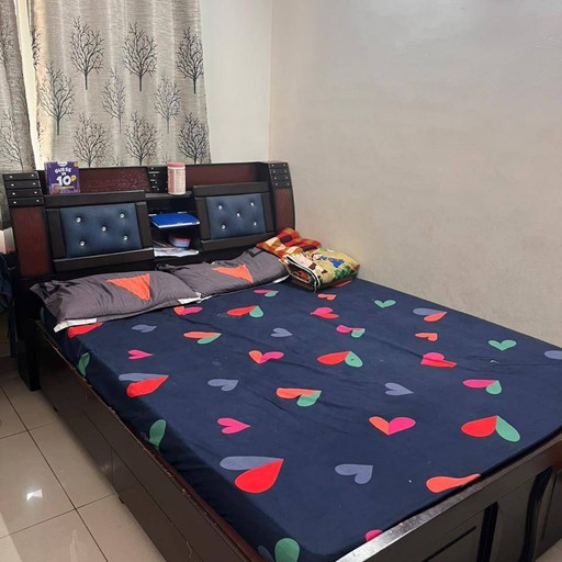 Queen Size Bed with Mattress - Thumbnail