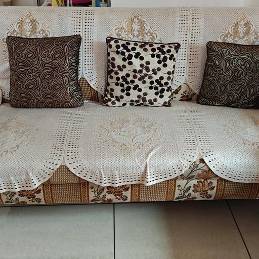 Wooden 5-Seater Sofa Set - Thumbnail