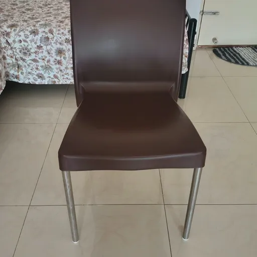 Plastic Cafeteria Chair (BROWN, Pre-assembled) - Thumbnail