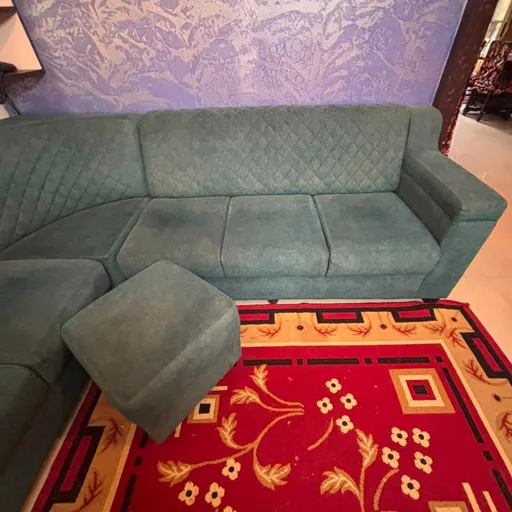 3+2+1 (corner) premium sofa with one puffy and 3 pillow - Thumbnail